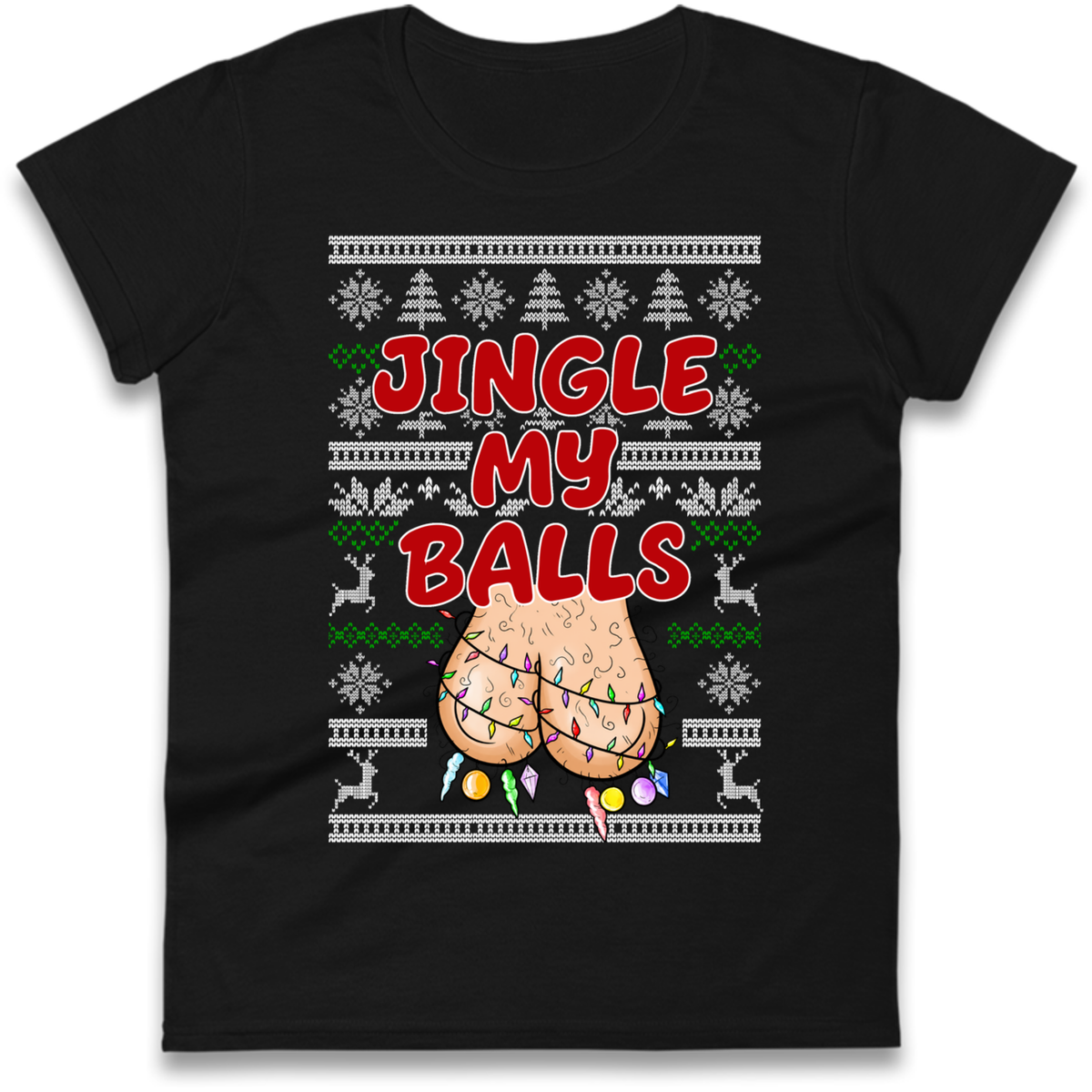 Jingle Balls Ladies T-Shirt