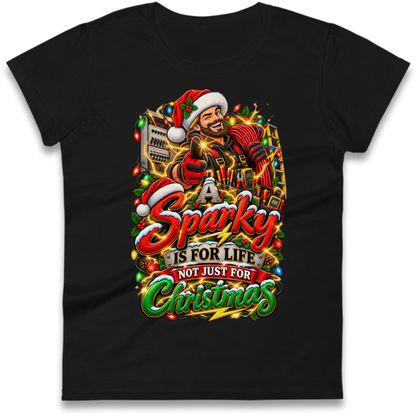 Sparky Christmas Ladies T-Shirt
