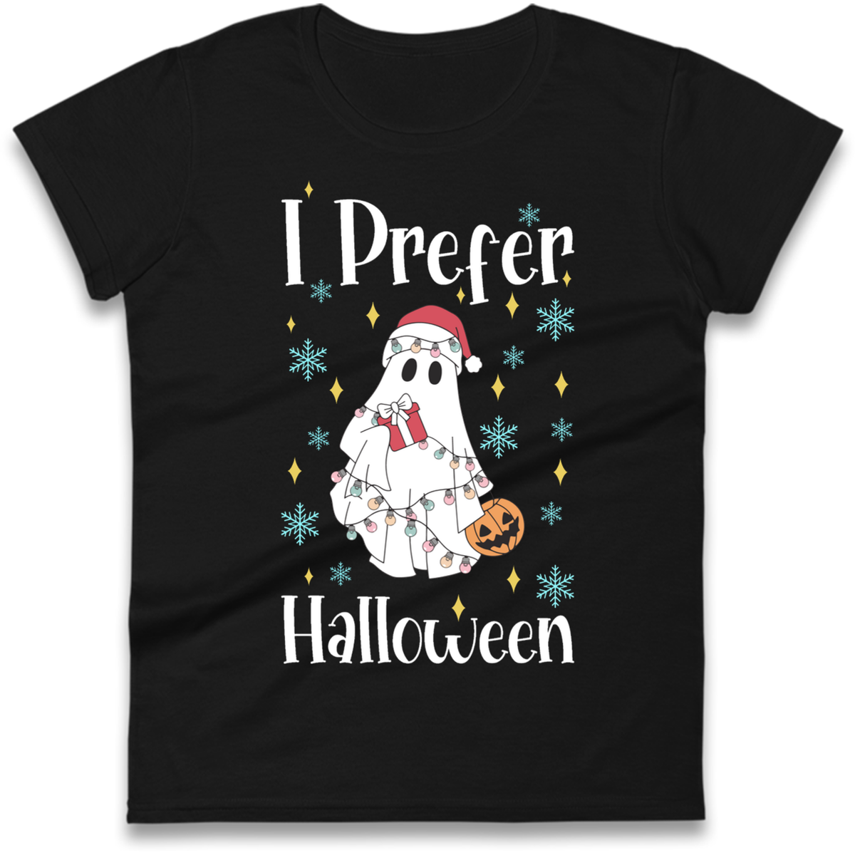 Halloween Christmas Crossover Ladies T-Shirt