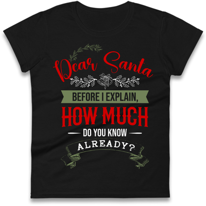 naughty christmas outfit Ladies T-Shirt