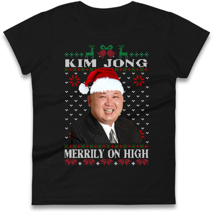 Kim Jong Christmas Ladies T-Shirt