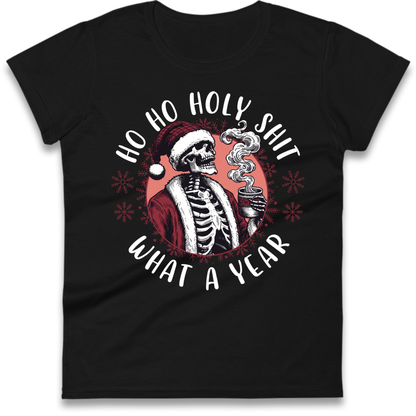 HO HO Holy Santa Ladies T-Shirt