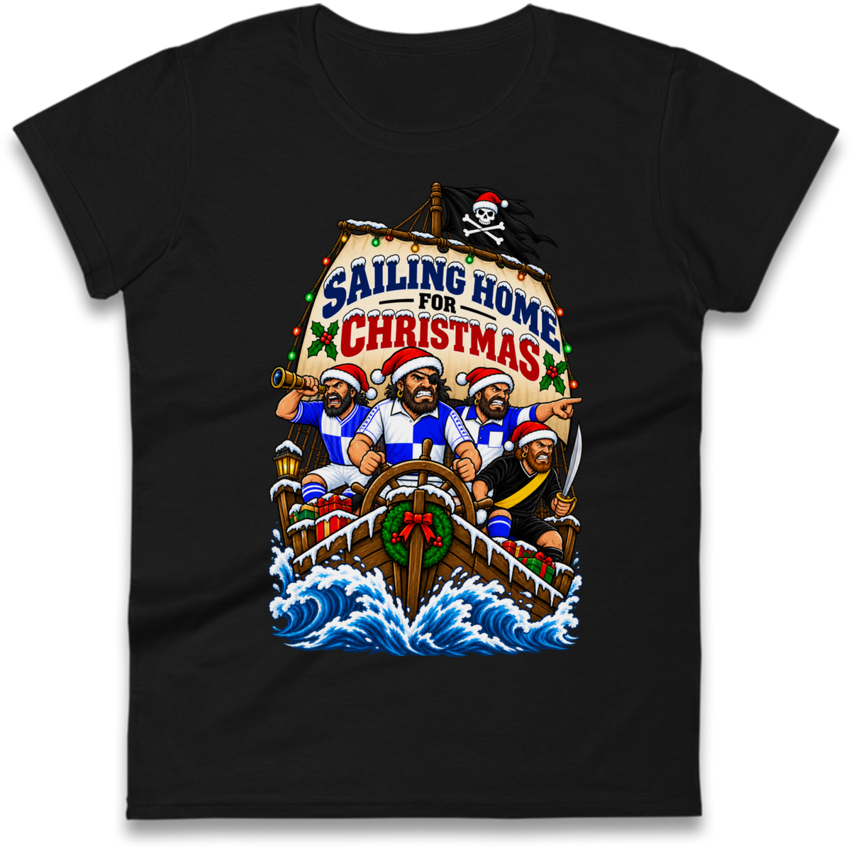 Bristol Rovers Christmas Ladies T-Shirt