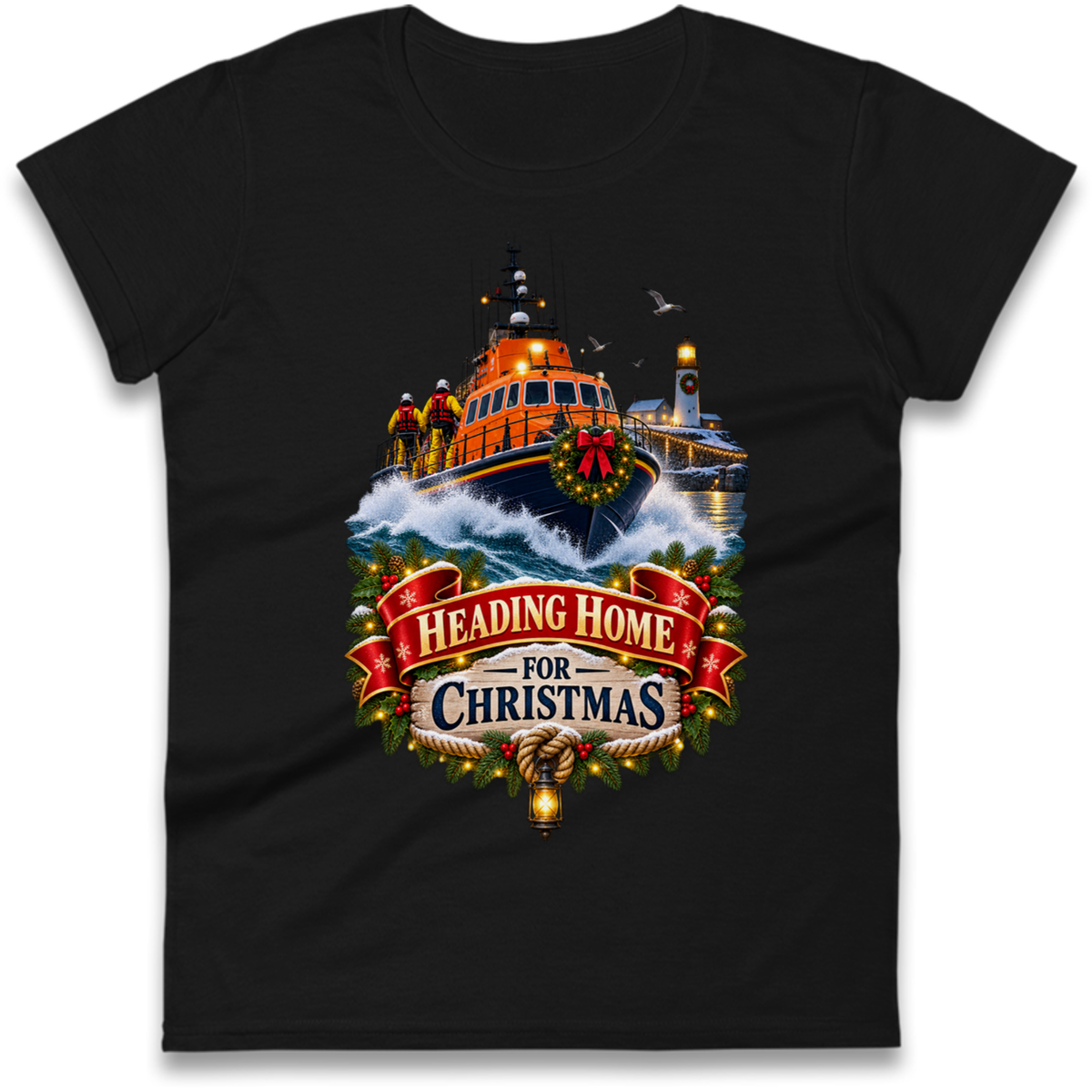RNLI Christmas Ladies T-Shirt