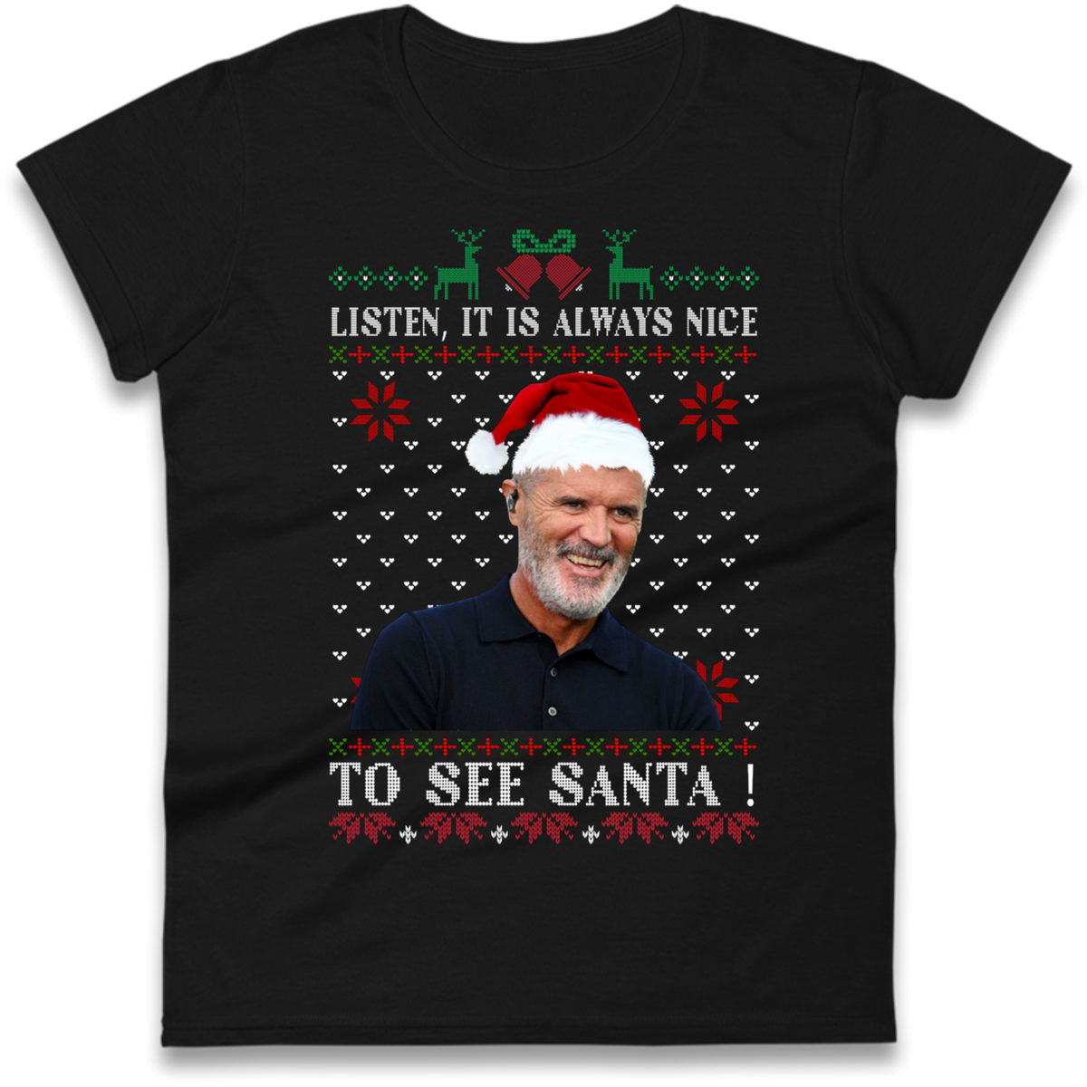 Roy Keane Christmas Ladies T-Shirt