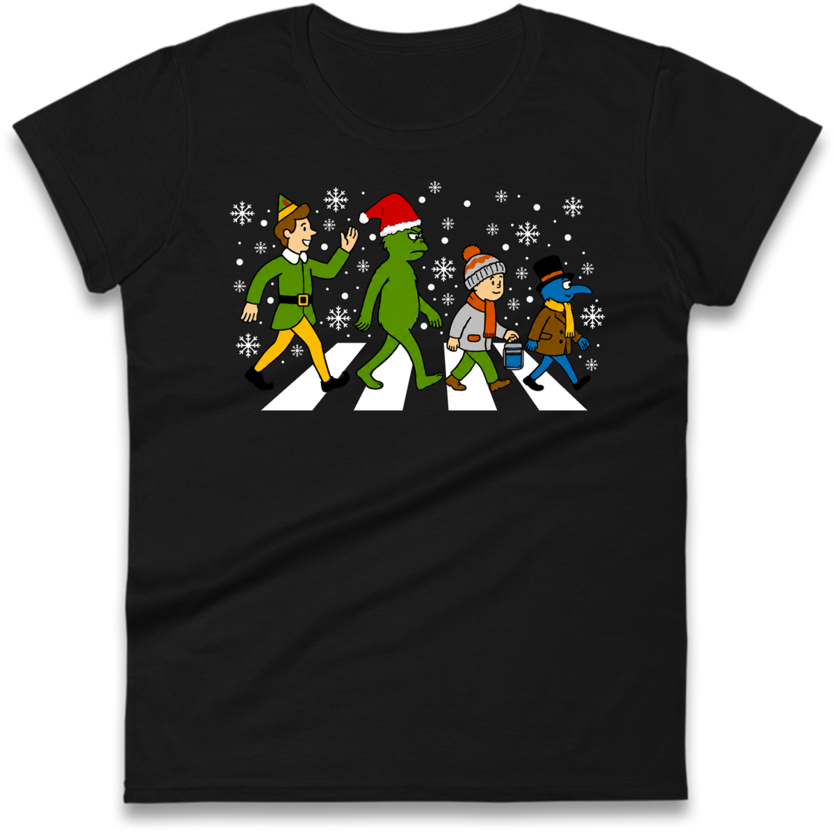 Abbey Road Walk Christmas jumper Ladies T-Shirt