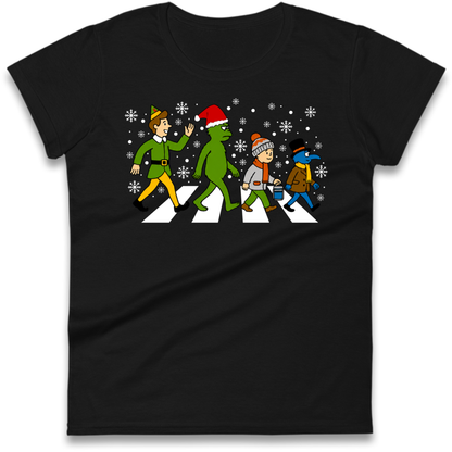 Abbey Road Walk Christmas jumper Ladies T-Shirt