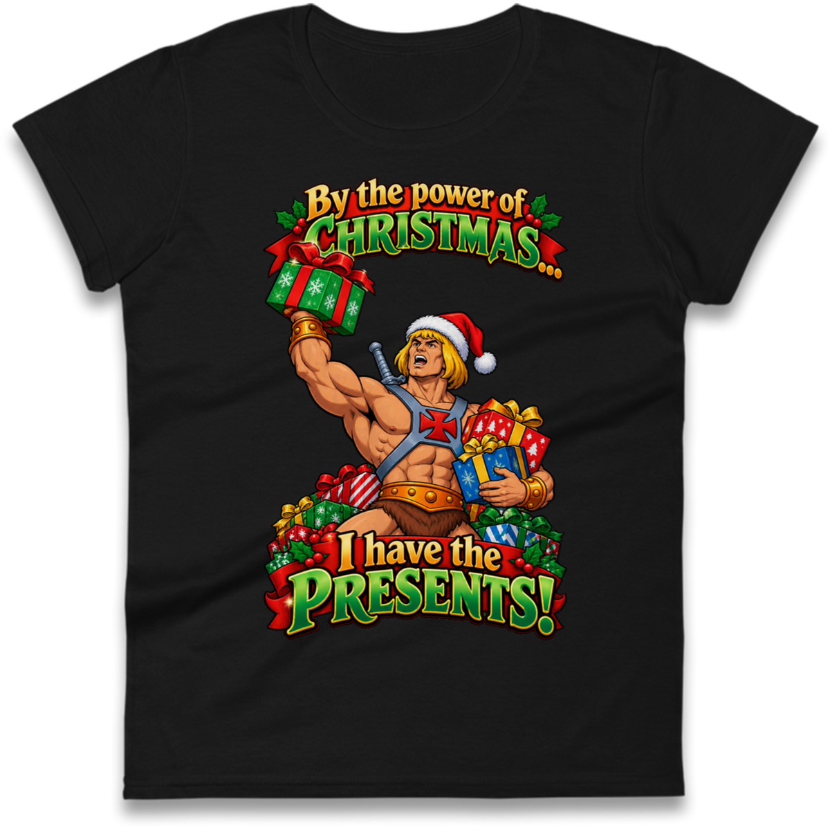 He Man Christmas Ladies T-Shirt