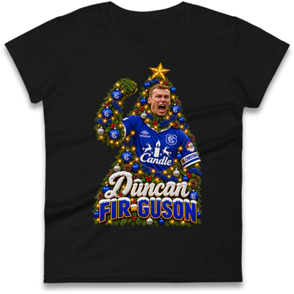 Duncan Ferguson Everton Christmas Ladies T-Shirt