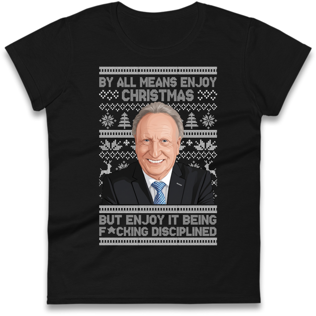 Neil Warnock Christmas Ladies T-Shirt