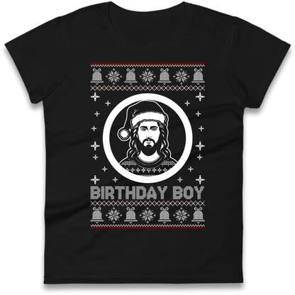 Jesus Birthday Christmas Ladies T-Shirt