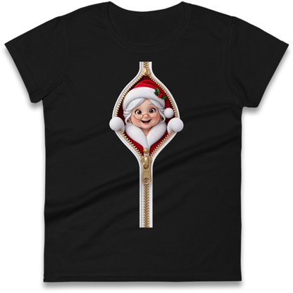 Mrs Claus Outfit Ladies T-Shirt
