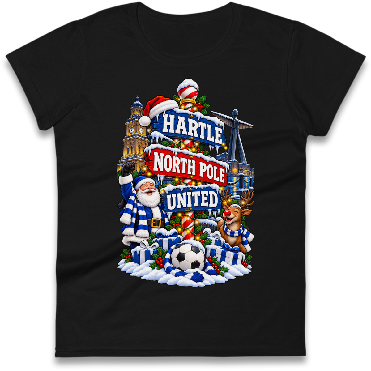 Hartlepool Christmas Ladies T-Shirt