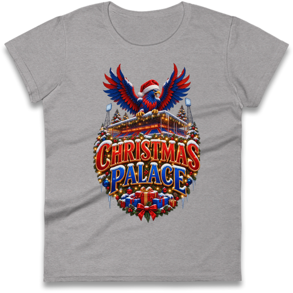Crystal Palace Football Christmas Ladies T-Shirt