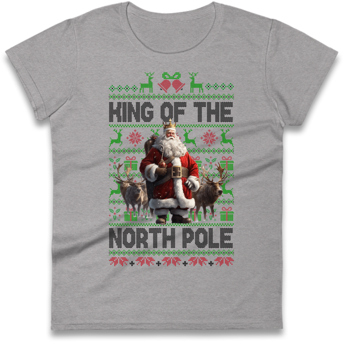 King Santa Christmas Ladies T-Shirt