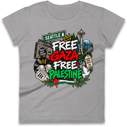 Macklemore Ed Sheeran Tour Palestine Ladies T-Shirt