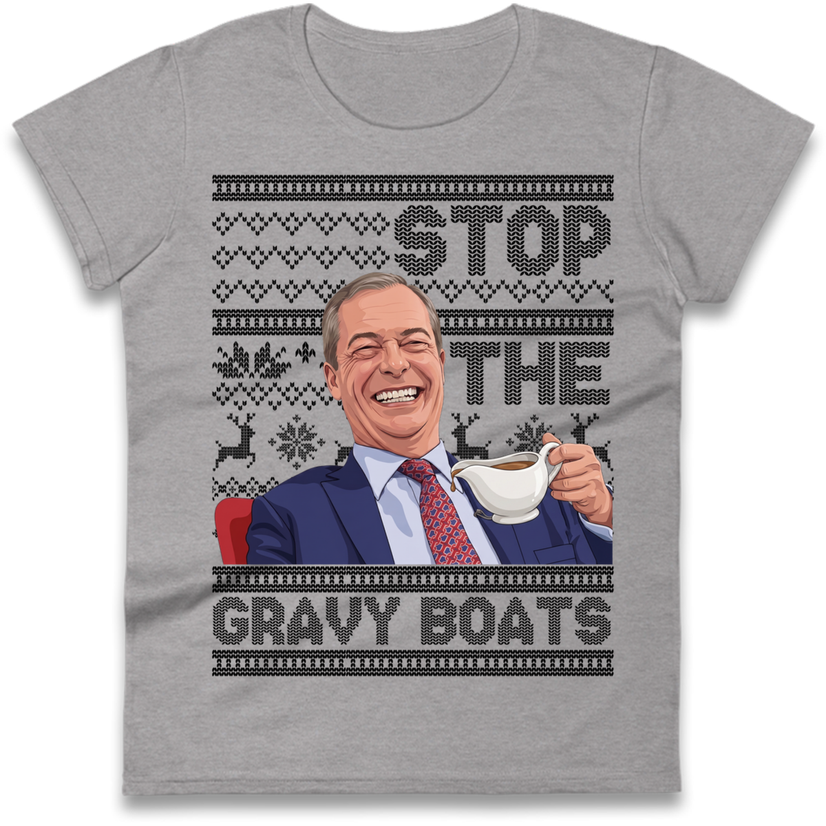 Satirical Festive Top Ladies T-Shirt