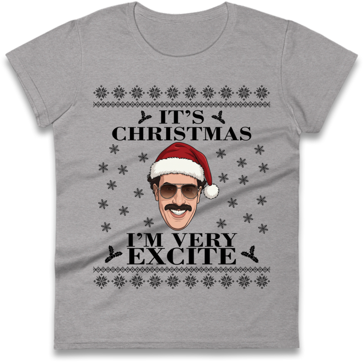 I Very Excite Christmas Ladies T-Shirt