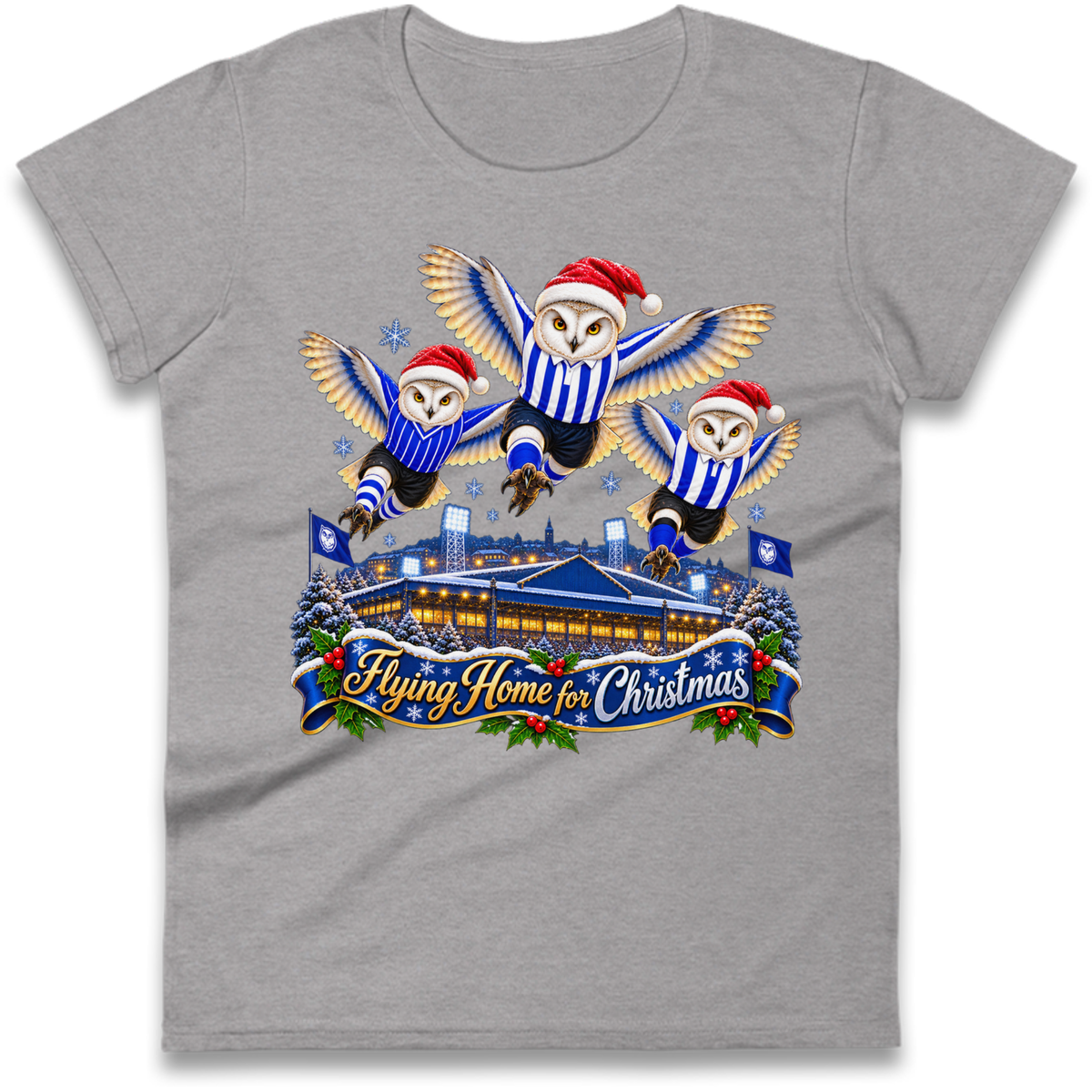 Sheff Wed Christmas Ladies T-Shirt