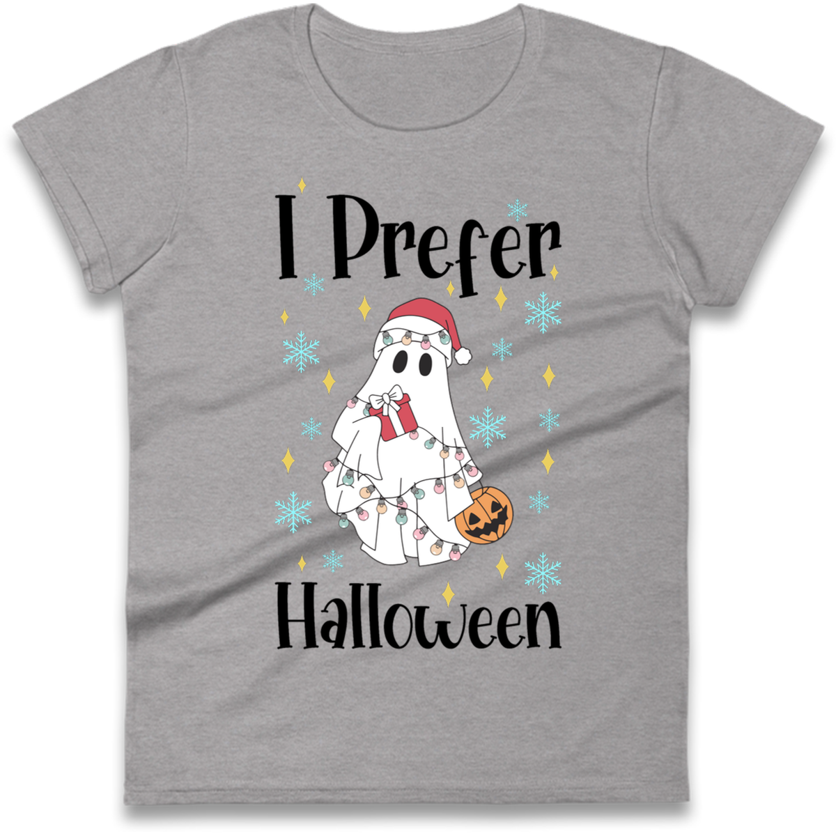 Halloween Christmas Crossover Ladies T-Shirt
