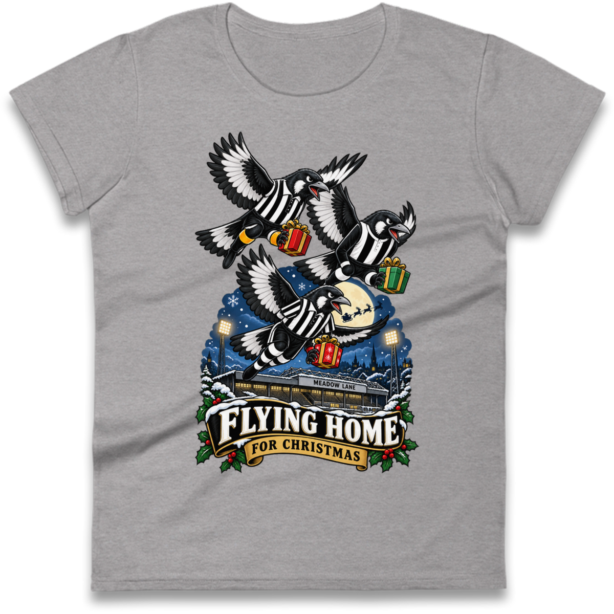 Notts County FC Christmas Ladies T-Shirt