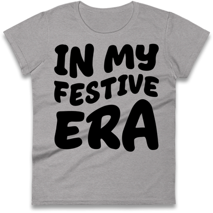 Modern Christmas Slogan Ladies T-Shirt