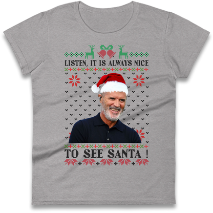 Roy Keane Christmas Ladies T-Shirt