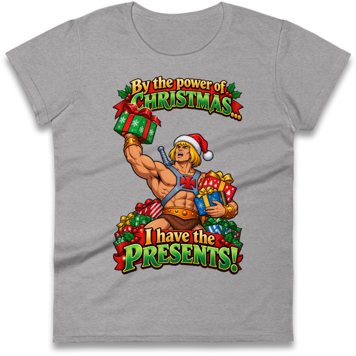 He Man Christmas Ladies T-Shirt
