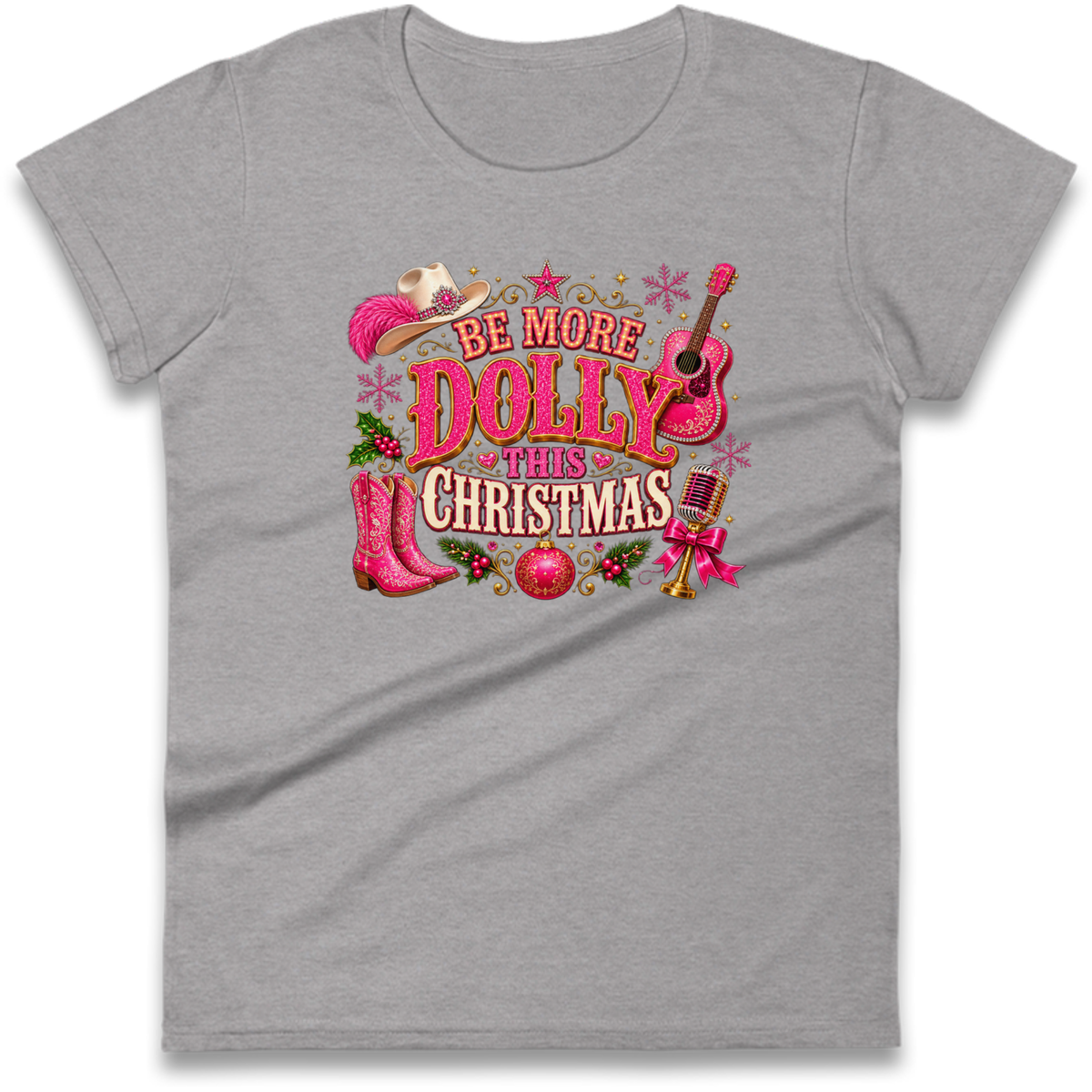 Dolly Parton Christmas Ladies T-Shirt