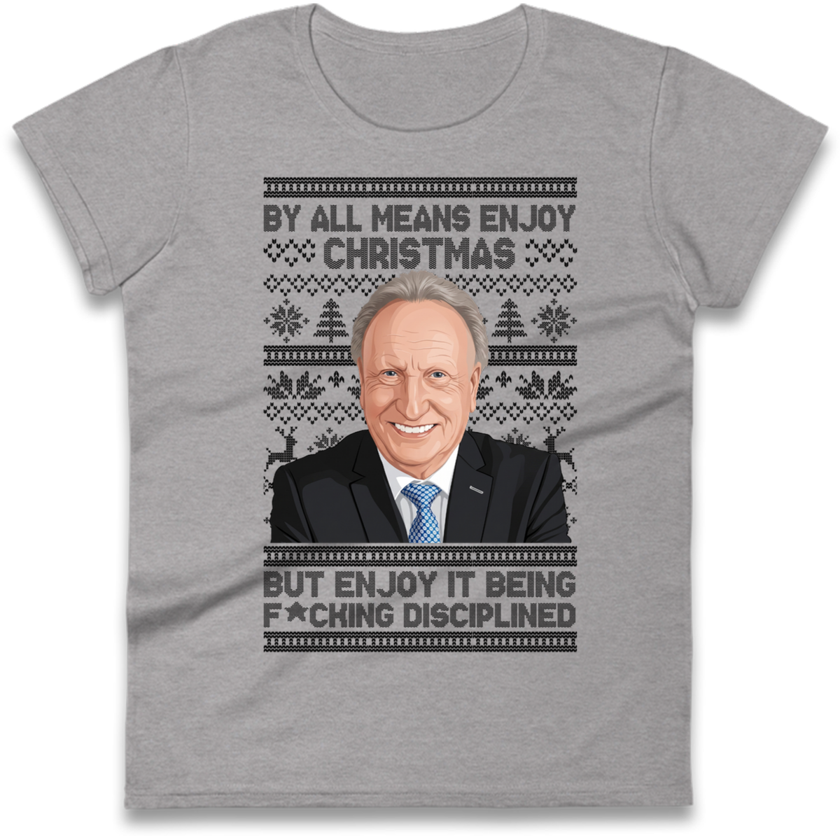 Neil Warnock Christmas Ladies T-Shirt