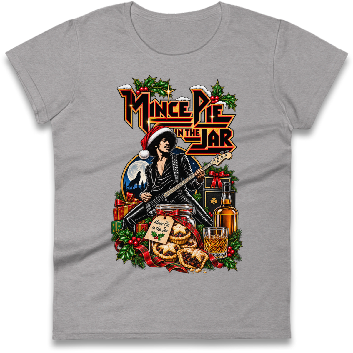 Thin Lizzy Christmas Ladies T-Shirt