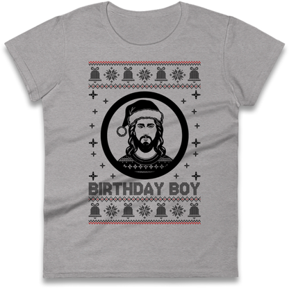 Jesus Birthday Christmas Ladies T-Shirt
