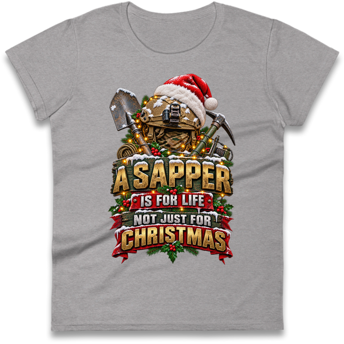 Royal Engineers Sappers Christmas Ladies T-Shirt