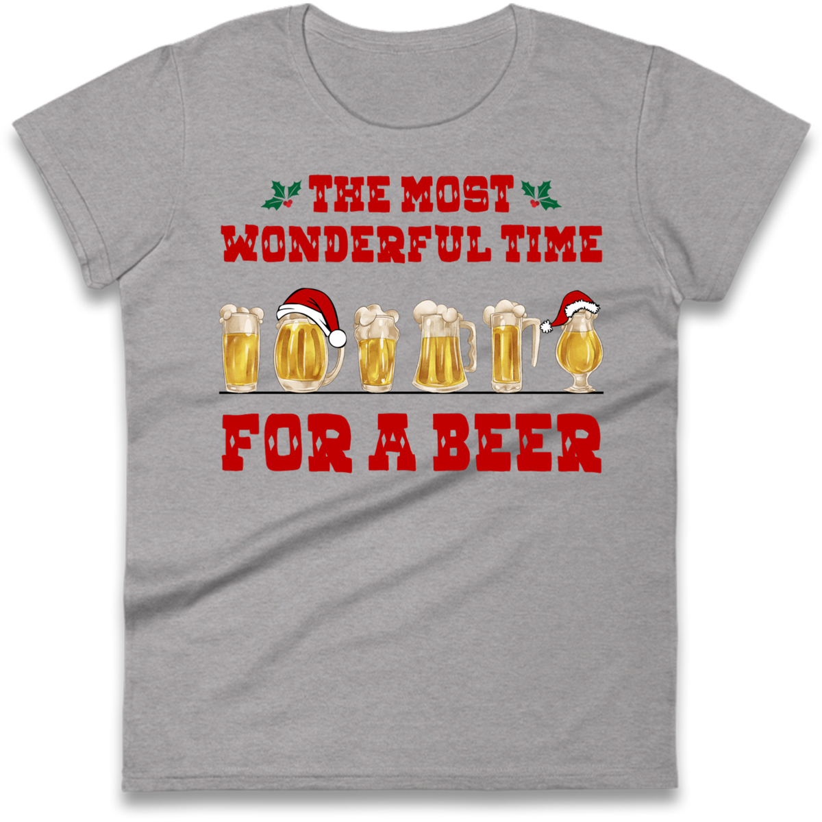 Festive Pint Graphic Ladies T-Shirt