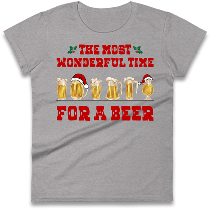 Festive Pint Graphic Ladies T-Shirt
