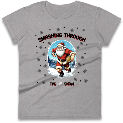 Rugby Santa Clothing Ladies T-Shirt