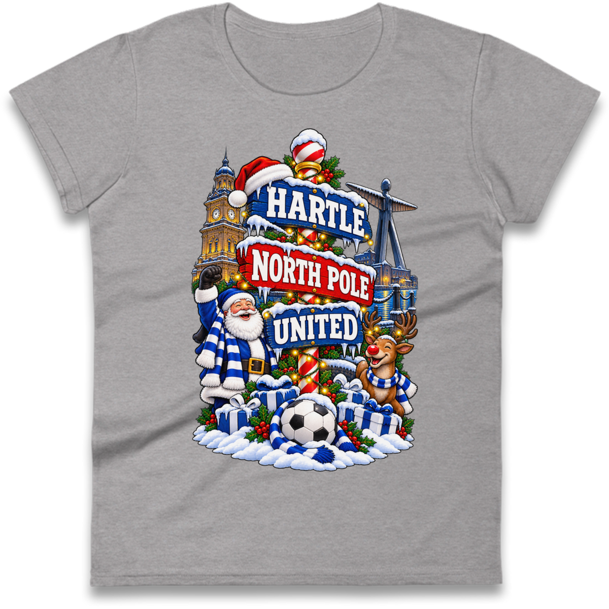 Hartlepool Christmas Ladies T-Shirt