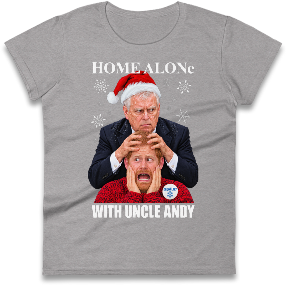 Home Alone Prince Harry Andrew Christmas Ladies T-Shirt