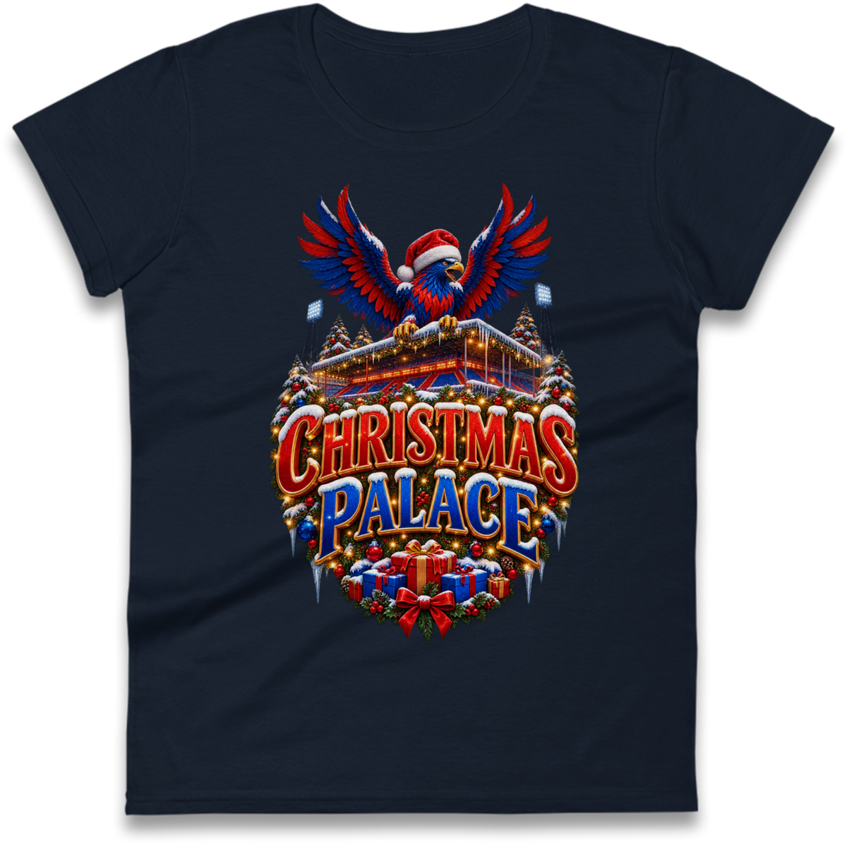 Crystal Palace Football Christmas Ladies T-Shirt