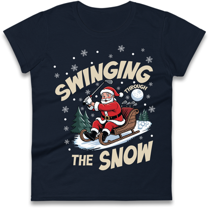 Christmas Golf Ladies T-Shirt