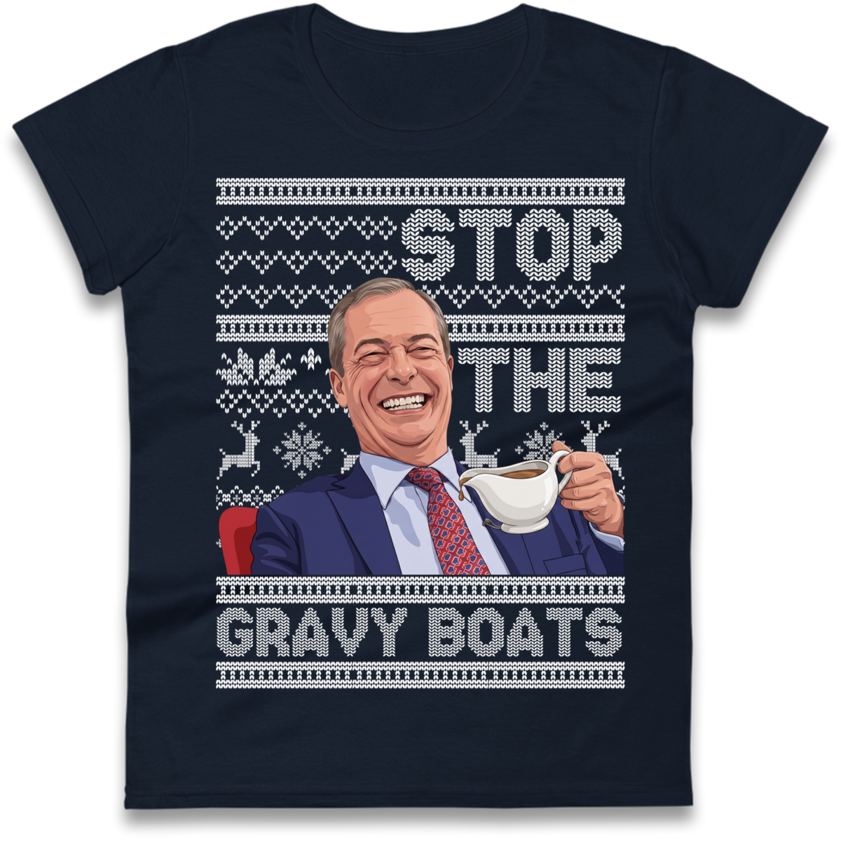 Satirical Festive Top Ladies T-Shirt