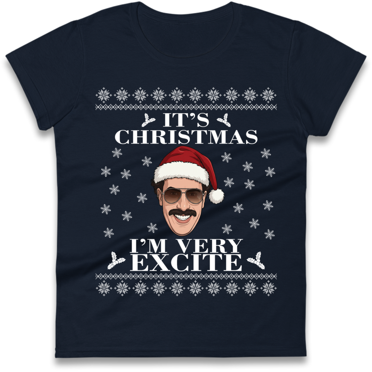 I Very Excite Christmas Ladies T-Shirt