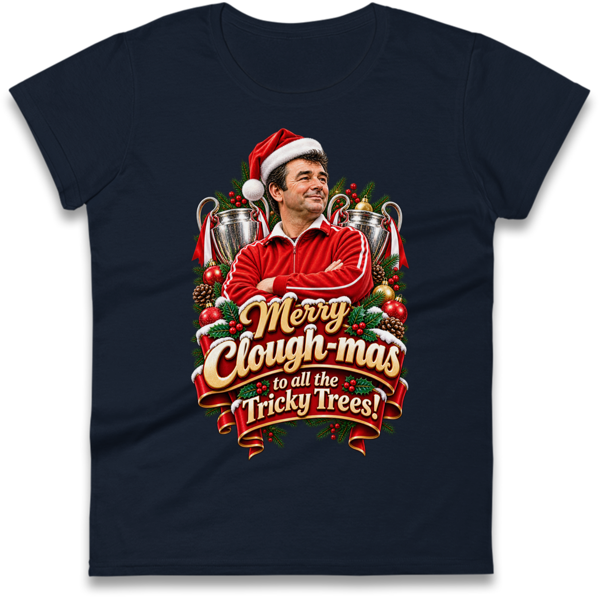 Nottm Forest Football Christmas Ladies T-Shirt