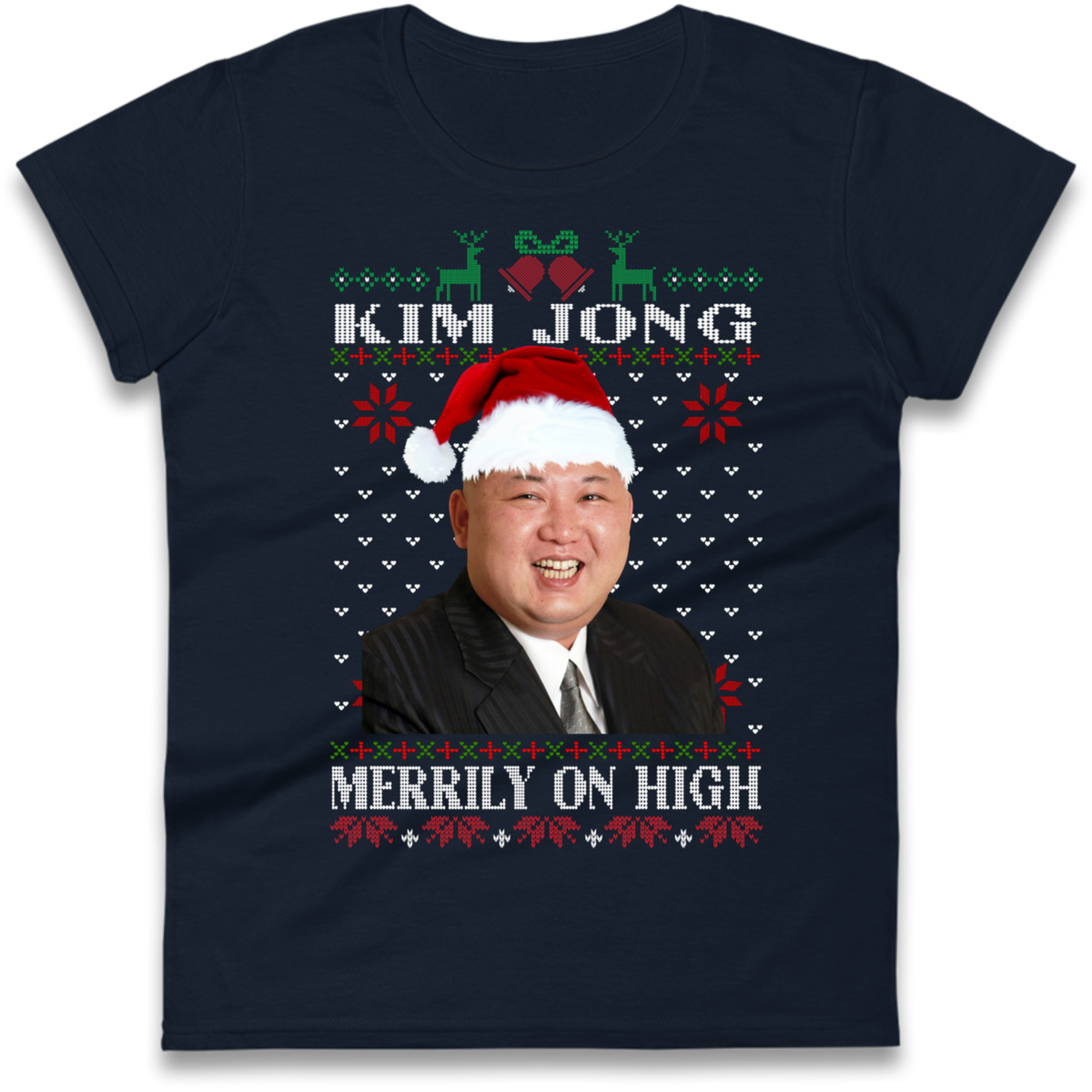 Kim Jong Christmas Ladies T-Shirt