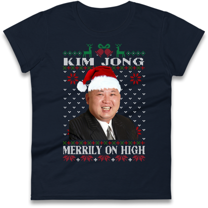 Kim Jong Christmas Ladies T-Shirt
