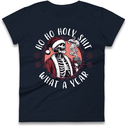 HO HO Holy Santa Ladies T-Shirt