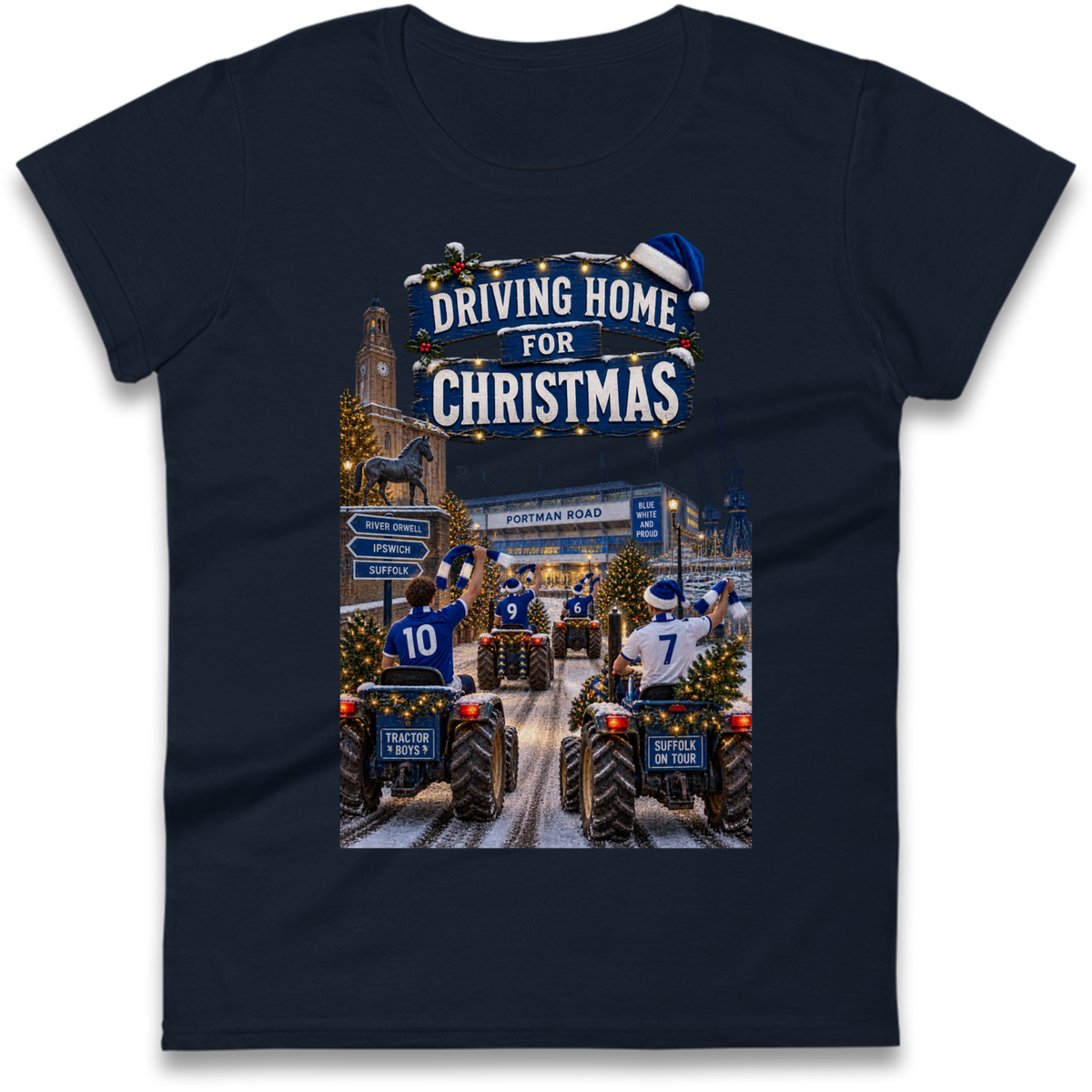 Ipswich Town Christmas Ladies T-Shirt