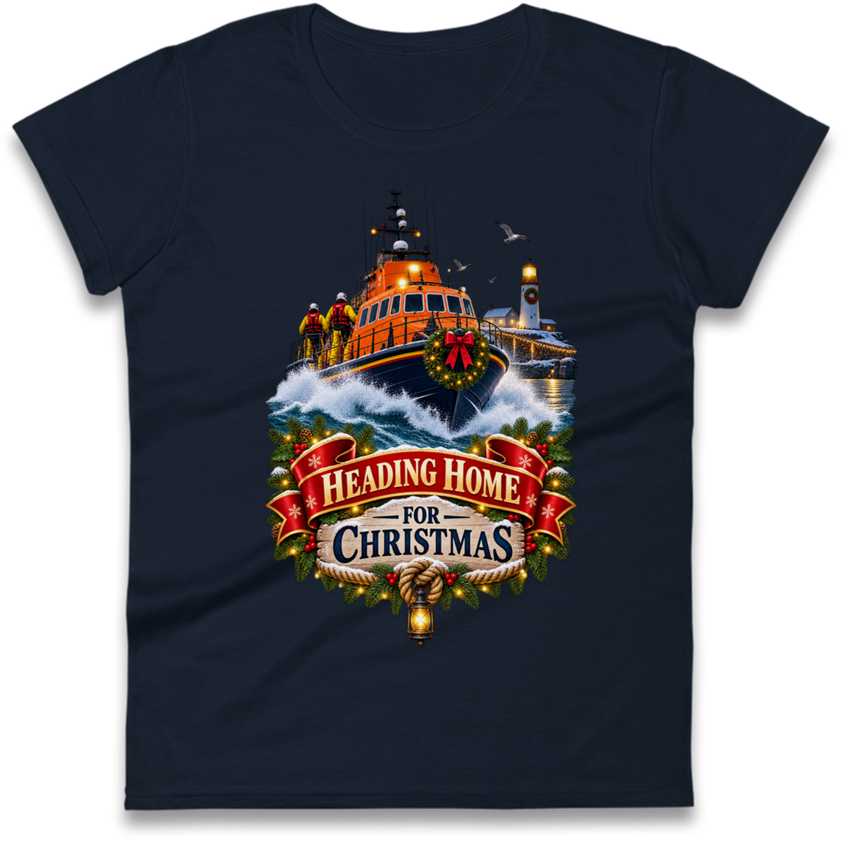 RNLI Christmas Ladies T-Shirt