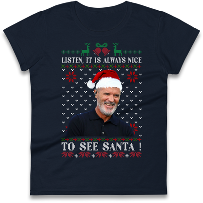 Roy Keane Christmas Ladies T-Shirt