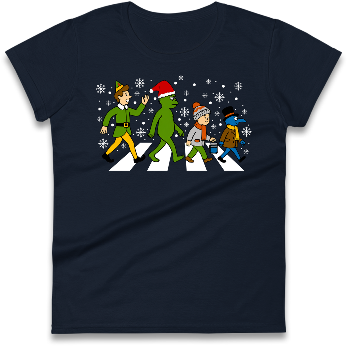 Abbey Road Walk Christmas jumper Ladies T-Shirt
